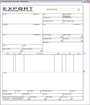 us customs commercial invoice template